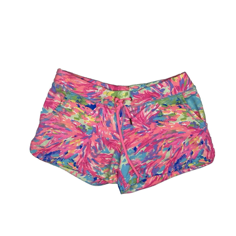 Lilly Pulitzer Vina Shorts Womens Small Pull On Tropical Vacation Travel Lounge
